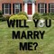 Big Dot of Happiness Will You Marry Me? - Yard Sign Outdoor Lawn Decorations - Marriage Proposal Yard Signs
